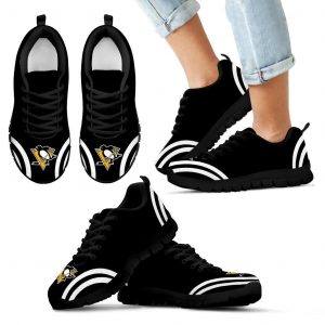 Lovely Curves Stunning Logo Icon Pittsburgh Penguins Sneakers