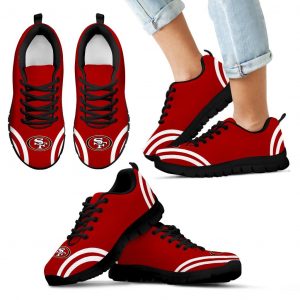 Lovely Curves Stunning Logo Icon San Francisco 49ers Sneakers