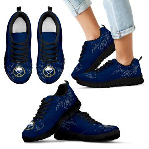 Lovely Floral Print Buffalo Sabres Sneakers