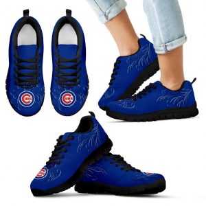 Lovely Floral Print Chicago Cubs Sneakers