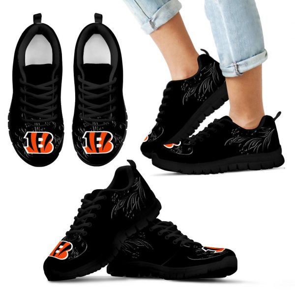 Lovely Floral Print Cincinnati Bengals Sneakers