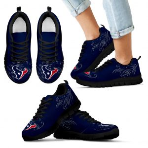 Lovely Floral Print Houston Texans Sneakers