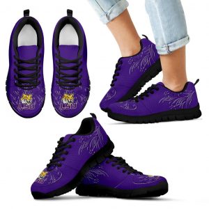 Lovely Floral Print LSU Tigers Sneakers