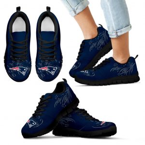 Lovely Floral Print New England Patriots Sneakers