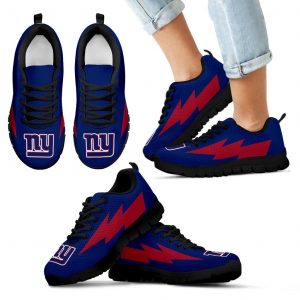 Lovely Style New York Giants Sneakers Thunder Lightning Amazing Logo