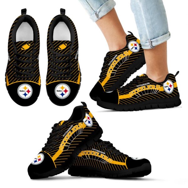 Lovely Stylish Fabulous Little Dots Pittsburgh Steelers Sneakers