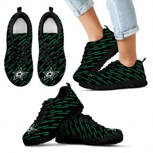 Marvelous Striped Stunning Logo Dallas Stars Sneakers