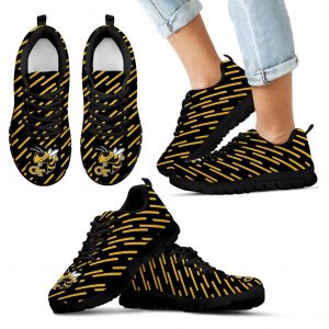 Marvelous Striped Stunning Logo Georgia Tech Yellow Jackets Sneakers