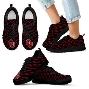 Marvelous Striped Stunning Logo Oklahoma Sooners Sneakers