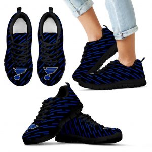 Marvelous Striped Stunning Logo St. Louis Blues Sneakers