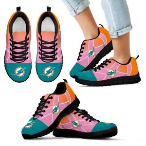 Miami Dolphins Cancer Pink Ribbon Sneakers