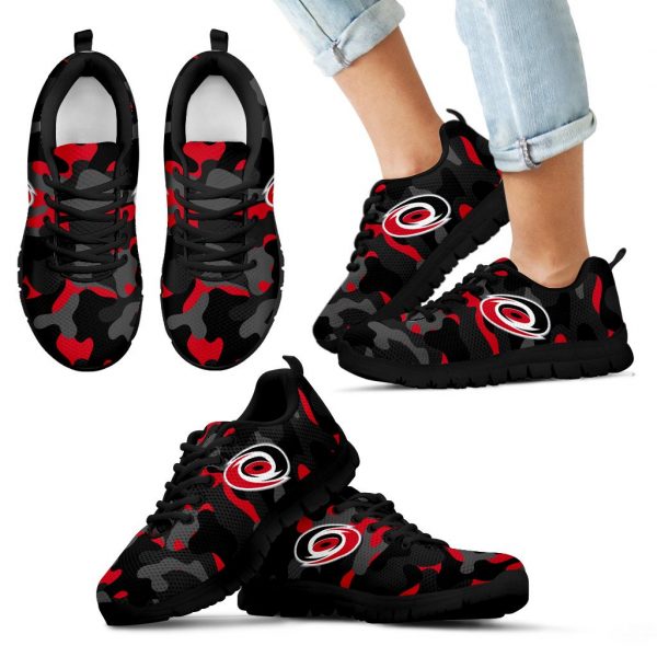 Military Background Energetic Carolina Hurricanes Sneakers