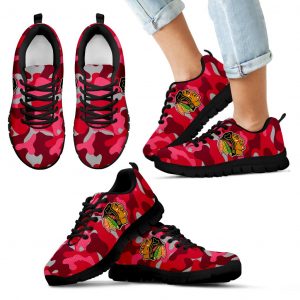 Military Background Energetic Chicago Blackhawks Sneakers