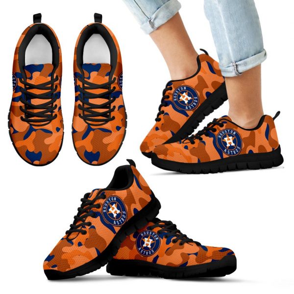 Military Background Energetic Houston Astros Sneakers