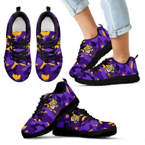 Military Background Energetic LSU Tigers Sneakers