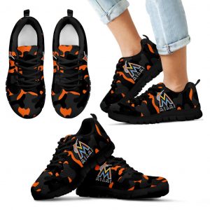Military Background Energetic Miami Marlins Sneakers