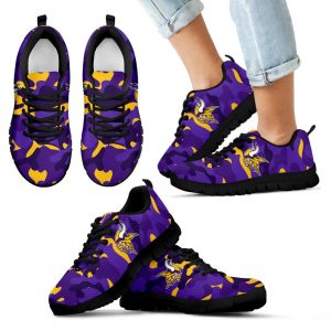 Military Background Energetic Minnesota Vikings Sneakers