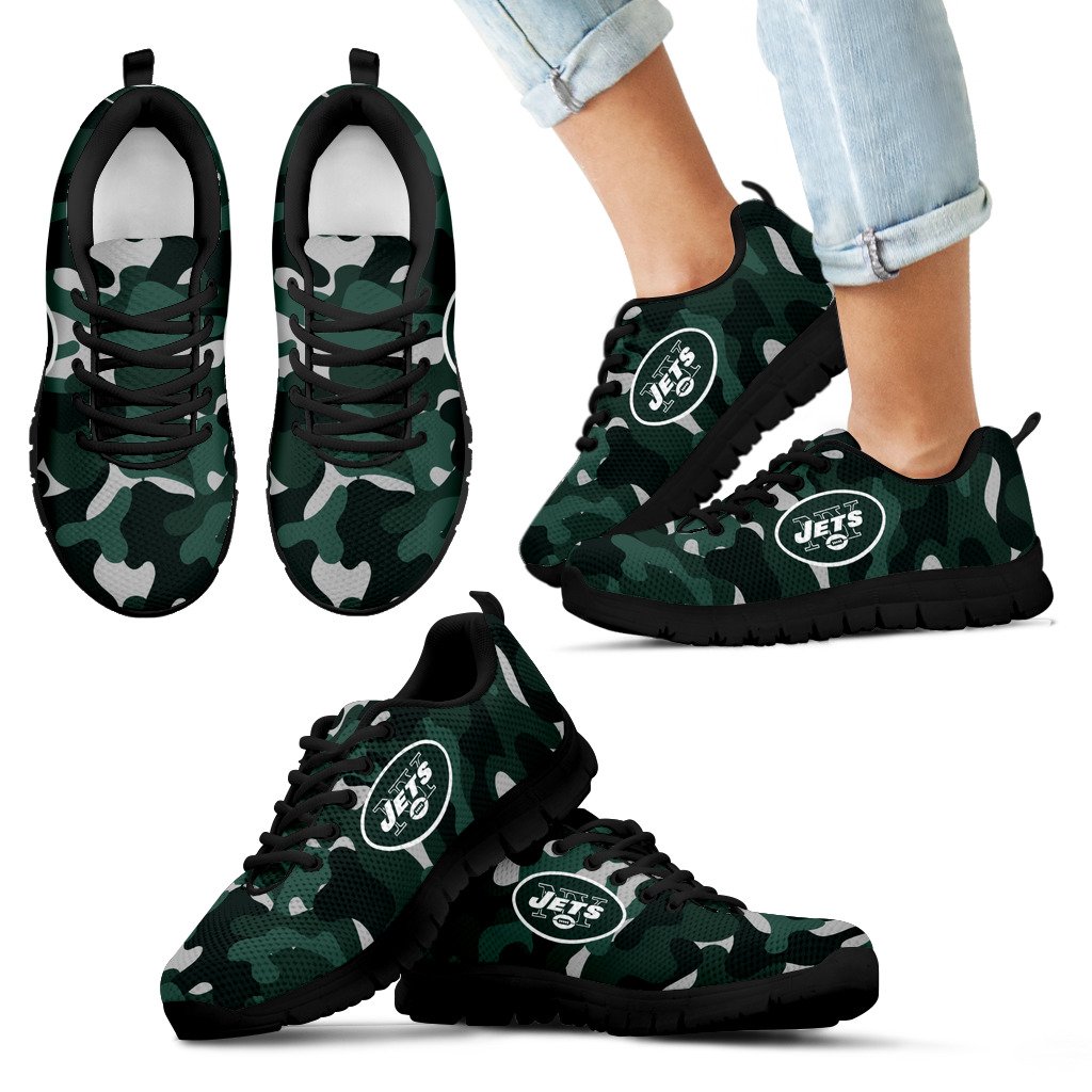 Military Background Energetic New York Jets Sneakers Military Background Energetic New York Jets Sneakers