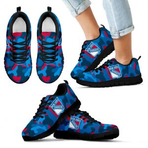 Military Background Energetic New York Rangers Sneakers