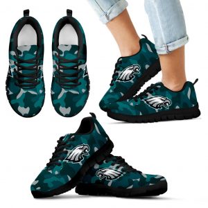 Military Background Energetic Philadelphia Eagles Sneakers