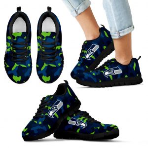 Military Background Energetic Seattle Seahawks Sneakers