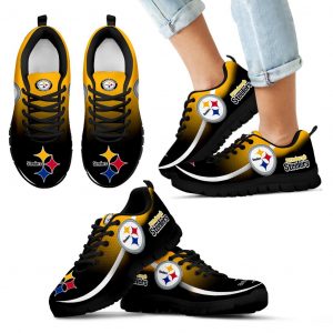 Mystery Straight Line Up Pittsburgh Steelers Sneakers