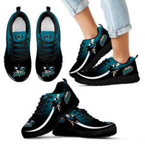 Mystery Straight Line Up San Jose Sharks Sneakers