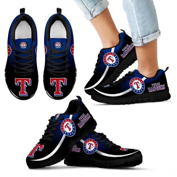 Mystery Straight Line Up Texas Rangers Sneakers