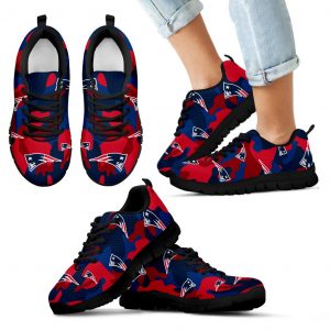 New England Patriots Cotton Camouflage Fabric Military Solider Style Sneakers
