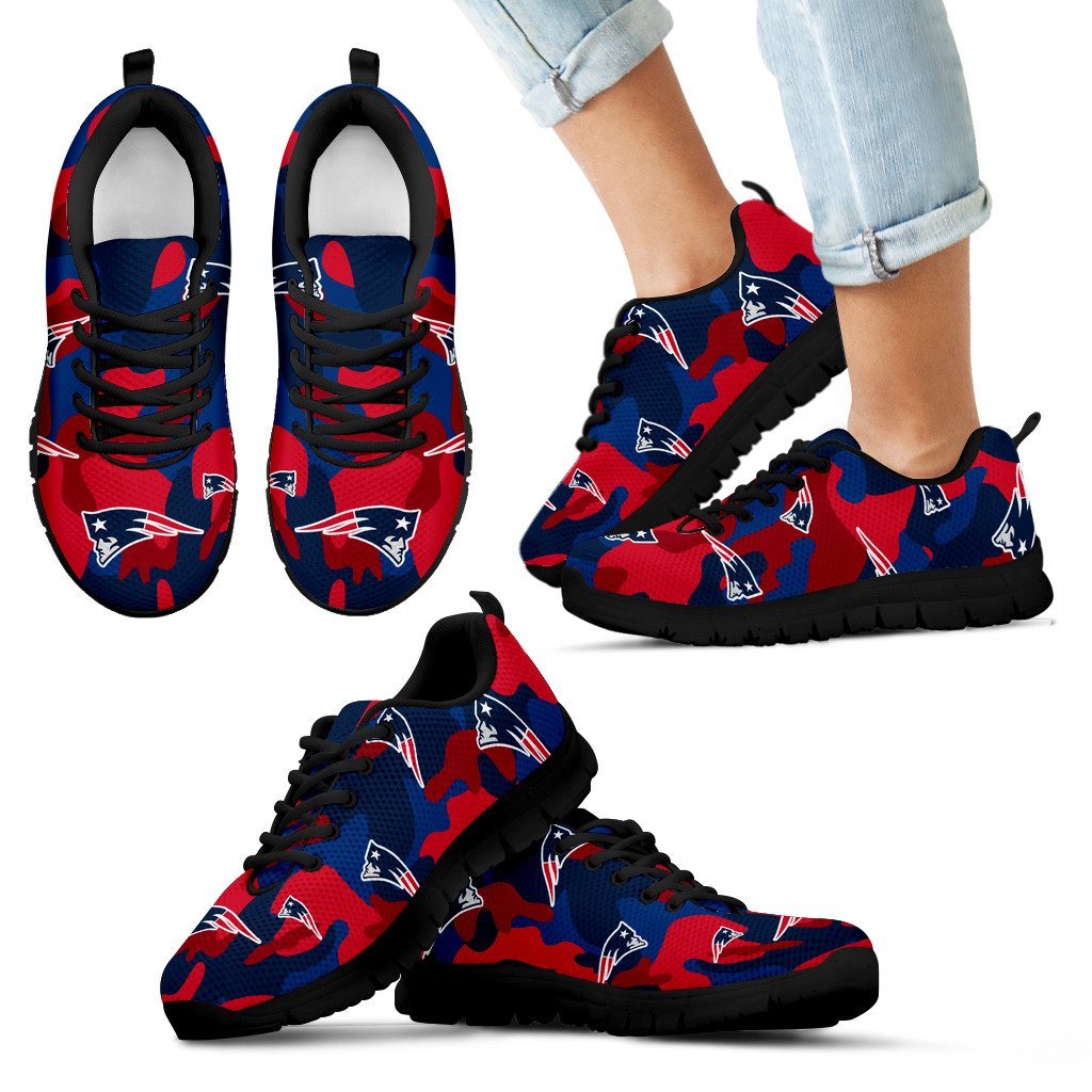 New England Patriots Cotton Camouflage Fabric Military Solider Style Sneakers New England Patriots Cotton Camouflage Fabric Military Solider Style Sneakers
