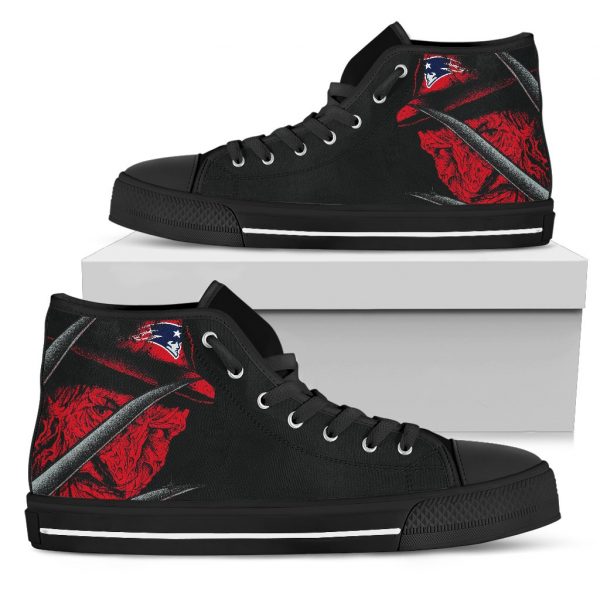 New England Patriots Nightmare Freddy Colorful High Top Shoes