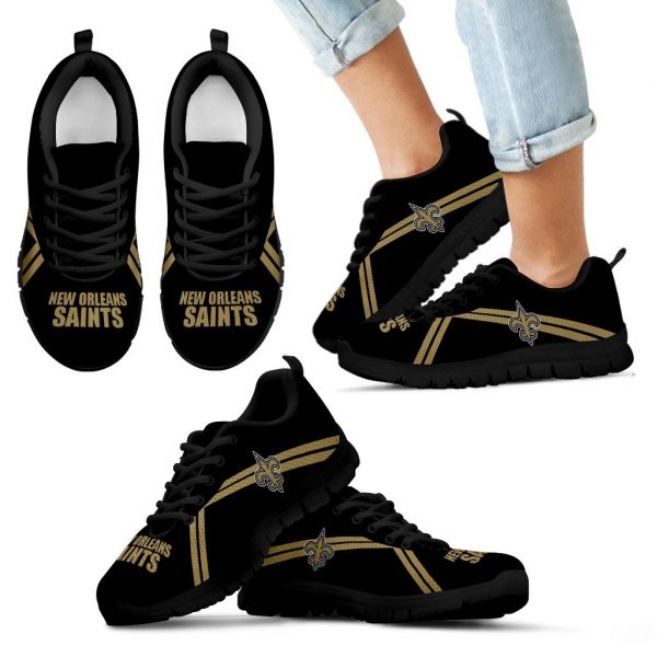 New Orleans Saints Parallel Line Logo Sneakers