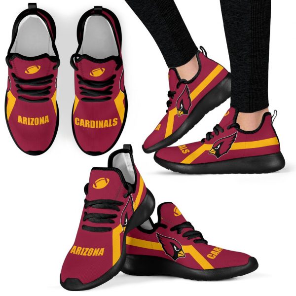 New Style Line Logo Arizona Cardinals Mesh Knit Sneakers