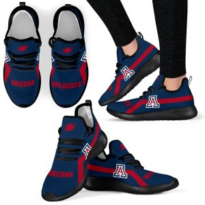 New Style Line Logo Arizona Wildcats Mesh Knit Sneakers