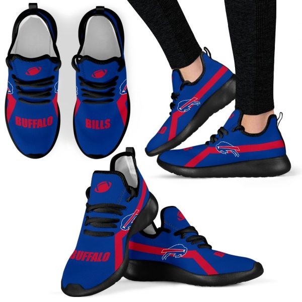 New Style Line Logo Buffalo Bills Mesh Knit Sneakers