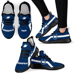 New Style Line Logo Indianapolis Colts Mesh Knit Sneakers