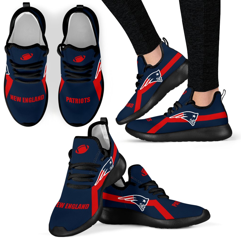 New Style Line Logo New England Patriots Mesh Knit Sneakers New Style Line Logo New England Patriots Mesh Knit Sneakers
