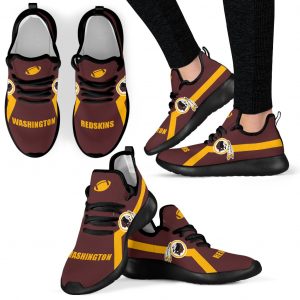 New Style Line Logo Washington Redskins Mesh Knit Sneakers