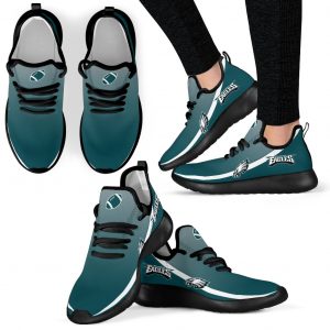 New Style Top Logo Philadelphia Eagles Mesh Knit Sneakers