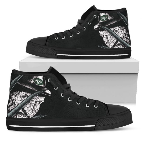 New York Jets Nightmare Freddy Colorful High Top Shoes