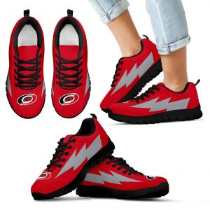 Nice Style Carolina Hurricanes Sneakers Thunder Lightning Amazing Logo