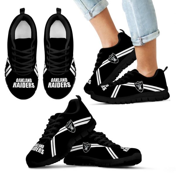 Oakland Raiders Parallel Line Logo Sneakers