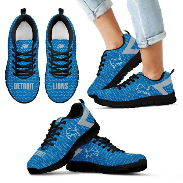Pattern Logo Slide In Line Detroit Lions Sneakers