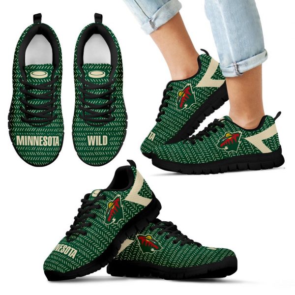 Pattern Logo Slide In Line Minnesota Wild Sneakers