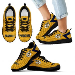 Pattern Logo Slide In Line Nashville Predators Sneakers