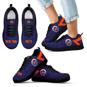 Pattern Logo Slide In Line New York Mets Sneakers