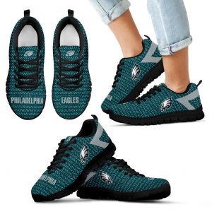 Pattern Logo Slide In Line Philadelphia Eagles Sneakers