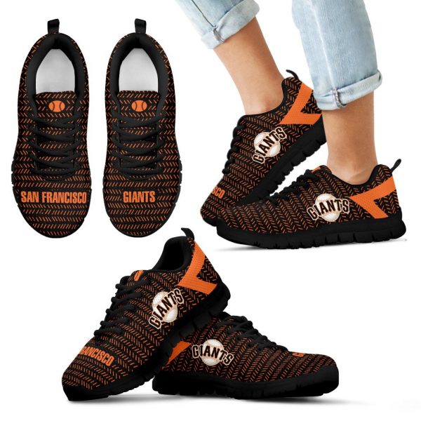 Pattern Logo Slide In Line San Francisco Giants Sneakers