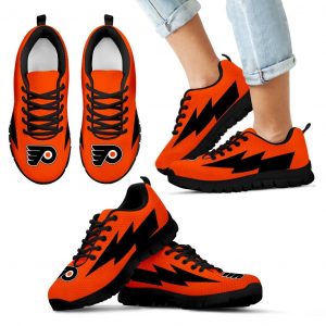 Perfect Philadelphia Flyers Sneakers Thunder Lightning Amazing Logo