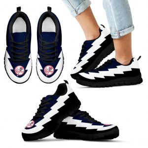 Perfect Style New York Yankees Sneakers Jagged Saws Creative Draw